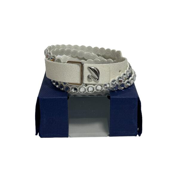 Swarovski Women's Leather Look Crystal Power Bracelet Collection - Picture 1 of 3